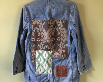 Upcycled denim blazer