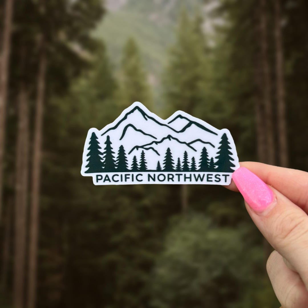 Pacific Northwest PNW Sticker | Washington Mountain Vinyl Decal ...