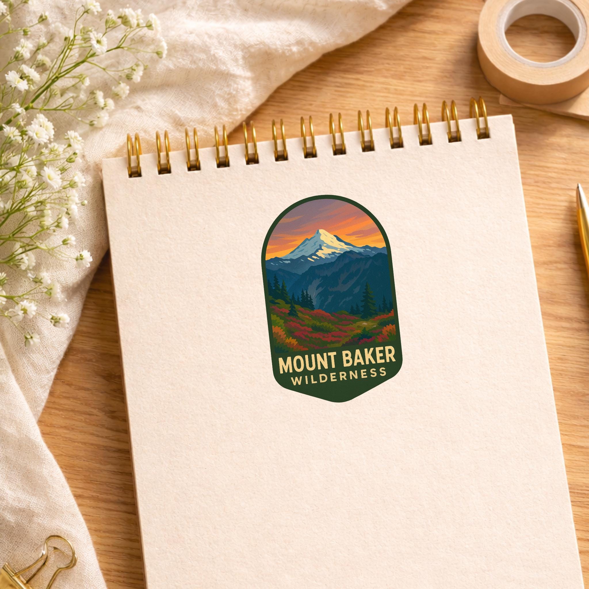 Tom Baker Sticker Mount Baker Wilderness Sticker | Washington Hiking Souvenir | PNW ...