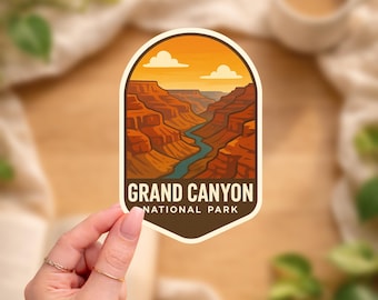 Grand Canyon National Park Sticker | Arizona Hiking Vinyl Decal | Southwest Travel Souvenir for Water Bottle & Laptop