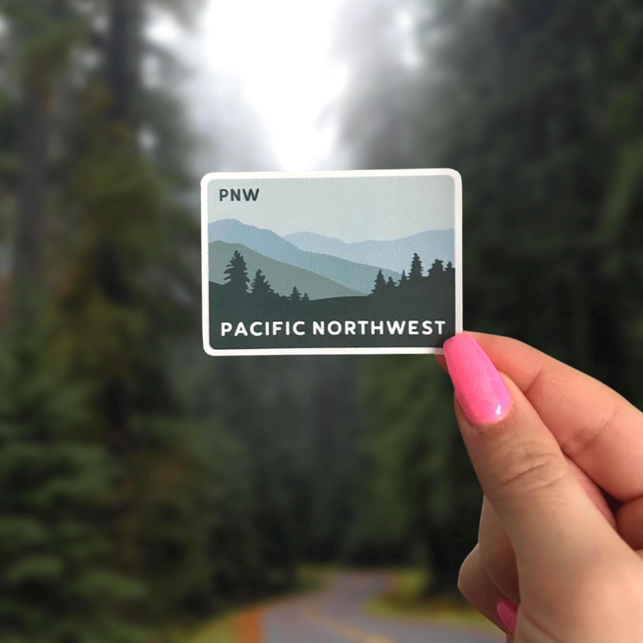 PNW Pacific Northwest Sticker | Washington State Mountain Vinyl Decal ...