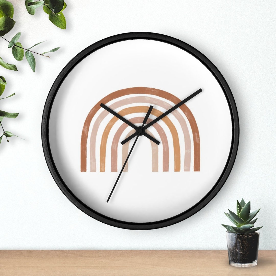 Boho Wall Clock Rustic Bohemian Wall Clock Retro Sunset Boho Summer