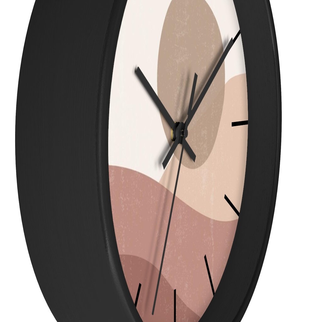 Boho Abstract Wall Clock Modern Wall Decor Office Wall Clock Etsy