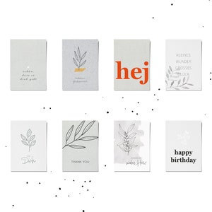 Card set, postcard set, individual mix, exclusive card set for special occasions and moments