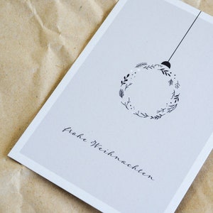 Weihnachtskarte "Frohe Weihnachten", Postkarte, Weihnachtsgrüße, moderne Weihnachtspost