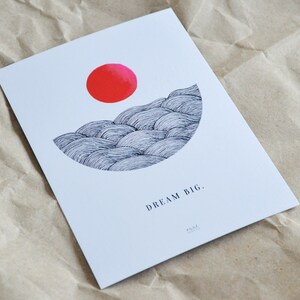 Postkarte "Dream big" exklusive Grußkarte für jeden Anlass