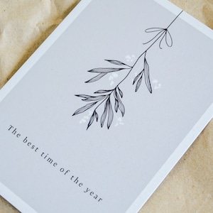 Weihnachtskarte "The best time of the year", Postkarte, Weihnachtsgrüße, moderne Weihnachtspost