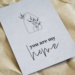 Postkarte „you are my home“ Exklusive Grußkarte für jeden Anlass