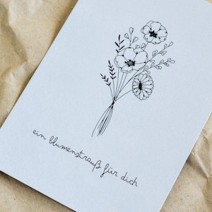 Postal “Um buquê de flores para você” cartão exclusivo para cada ocasião