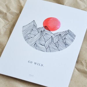 Postkarte "Go wild", exklusive Grußkarte für jeden Anlass