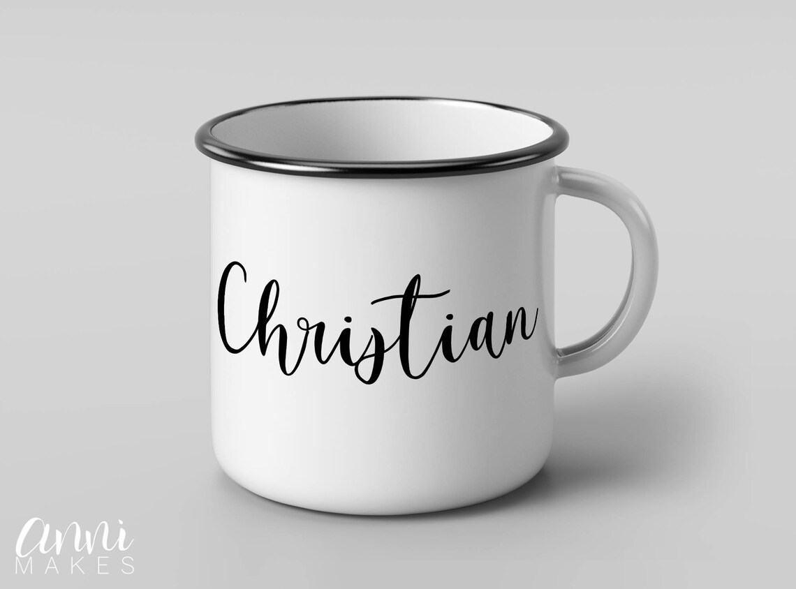 Personalized enamel cup/ name cup Etsy