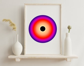 Digital Space Poster | Space Art | Black Hole Art | S50014+81 | Space Gift | Science Poster