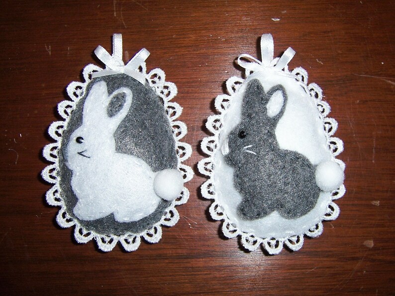 Country Rabbit Decoration Easter Ornaments Summer Garland Spring Garland Bunny Rabbit Felt Ornaments Neutral Spring Farmhouse Decor