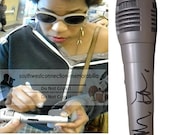 Macy Gray Signed Autographed Microphone with Exact Proof Photo of Signing and COA - Soul - Jazz - Mic - On How Life Is