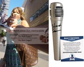 Hannah Storm ESPN Sportscenter Nbc NBA Signed Autographed Microphone Mic Proof Photo and Beckett BAS Authentication Cert