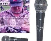 Larry The Cable Guy Comedian Signed Autographed Microphone Mic with Exact Proof Photo of Signing and COA - Cars Mater - Redneck Comedy Tour