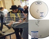 E40 Bay Area Rapper E-40 Signed Autographed 707 Area Code Remo Drumhead Drum Head Proof Photo and Beckett BAS Authentication Cert