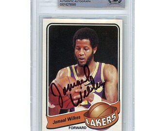 Jamaal Wilkes Signed 1979-80 Topps #35 Los Angeles Lakers Card - Beckett BAS Slabbed Autograph - HOF NBA Gift