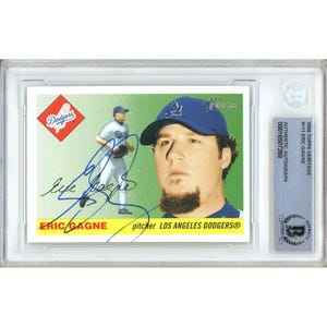 Eric Gagne Autographed 2004 Topps Heritage Baseball Card #111 - Los Angeles Dodgers Legend - Beckett Authentic