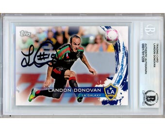 Landon Donovan Signed 2014 Topps MLS #50 Card - LA Galaxy Legend - Beckett BAS Slabbed Autograph