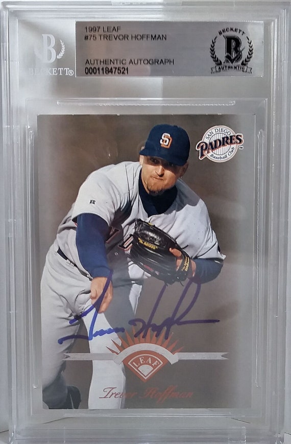 Trevor Hoffman San Diego Padres Signed Autographed 1997 Leaf Etsy