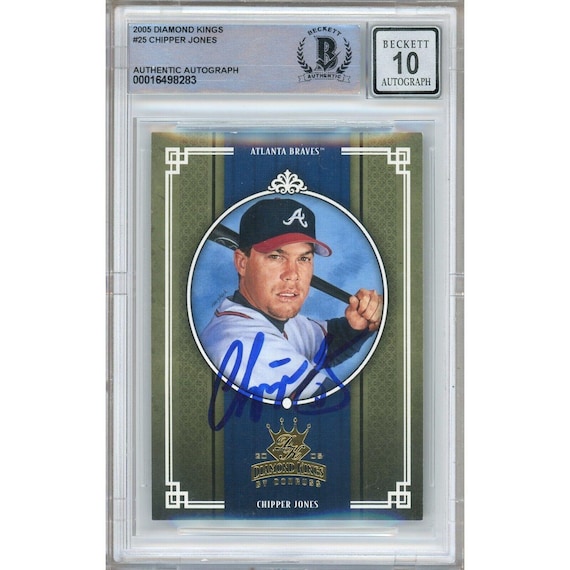rare chipper jones baseball cards Amazon.com: Chipper Jones baseball card (Atlanta Braves Hall of Famer) 1993  Topps Stadium Club #9 Rookie : Collectibles & Fine Art main image 1