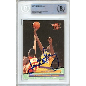 James Worthy Lakers Autogramm 1992-93 Fleer Ultra Basketball Card (Hall of Famer, Beckett authentifiziert)