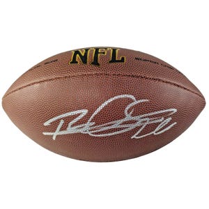 Rod Woodson gesigneerde Wilson football Pittsburgh Steelers Beckett BAS COA bewijs NFL