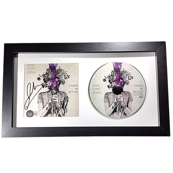 Goo Goo Dolls Autographed Signed Chaos In Bloom CD Cover Frame Matted Wall Display Beckett Authentic Autograph Pop Rock Alt Rock Music Album