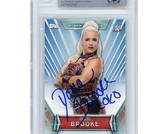 Dana Brooke Autographed 2019 Topps WWE Women's Division #4 Card - Beckett BAS Slabbed Auto
