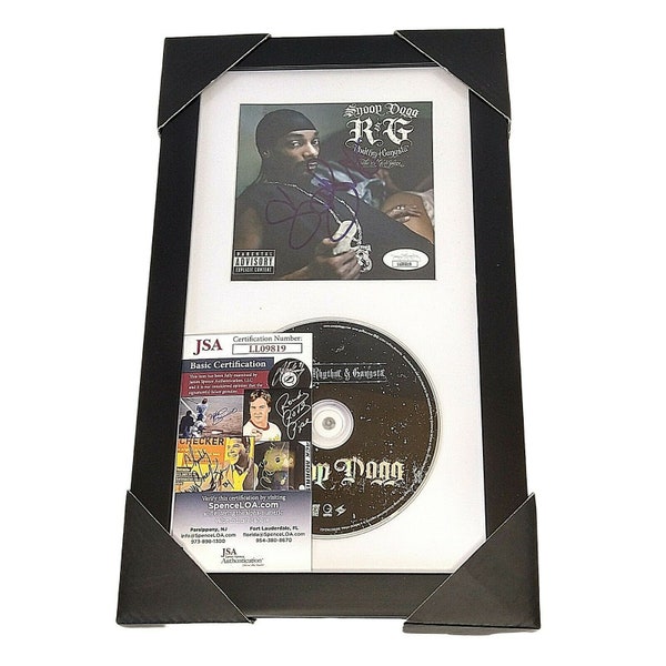 Snoop Dogg Signed Autographed R&G Rhythm and Gangsta CD Cover Framed Matted Wall Display JSA Authentic Autograph Rap Collectibles Hip Hop