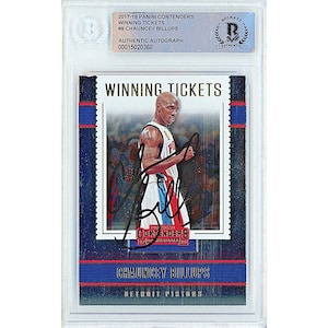 Chauncey Billups Autogramm 2017-18 Panini Contenders Winning Ticket Basketball Card # 9 - Detroit Pistons - Beckett authentisch