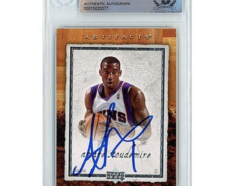 Amare Stoudemire Signed 2006 07 Upper Deck Artifacts #75 Suns Basketball Card Beckett BAS Slabbed Autographed Gift