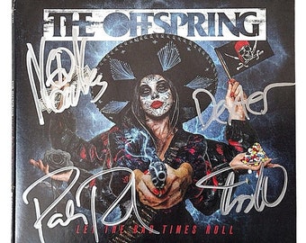 The Offspring Signed Autographed Let The Bad Times Roll CD Cover Beckett Authentic Autograph Dexter Holland Noodles Todd Morse Rock Album