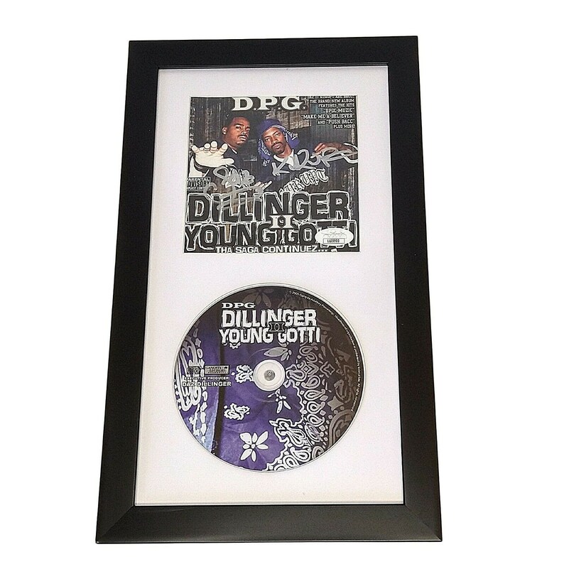 Kurupt and Daz Dillinger Autographed Signed DPG Tha Saga Continuez CD Cover Framed Matted Wall Display JSA Authentic Rap Hip Hop Autograph image 2