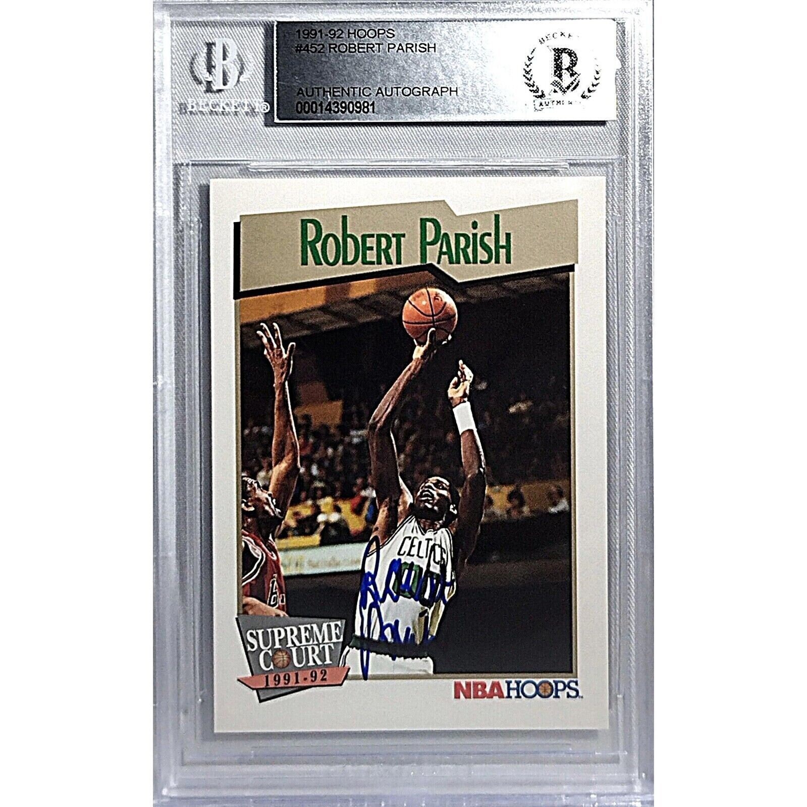 Robert Parish Signed 1991-92 Hoops Basketball Card Beckett - Etsy