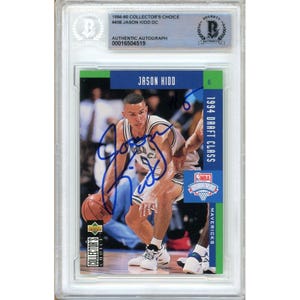 Jason Kidd Dallas Mavericks Autogramm 1994-95 Oberdeck Sammler Wahl Rookie Basketball Karte (Beckett authentifiziert)