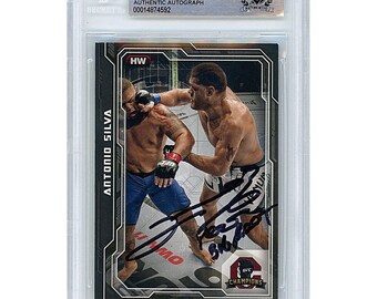 Antonio Silva Signed 2014 Topps UFC Champions Black #157 UFC Card Beckett BAS Slabbed Autographed Gift