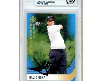 David Duval Autographed 2021 SP Authentic Spectrum FX Legends #S24 Golf Card - Beckett BAS Slabbed Auto