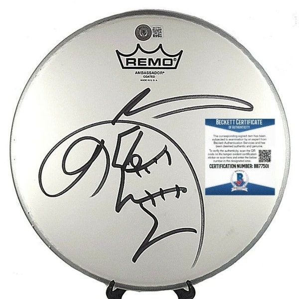 Jeff Hardy Autographed 10" Drumhead with Original Artwork Sketch Beckett Certified Authentic Signed