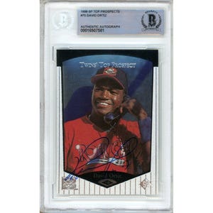 David Ortiz Autographed 1998 SP Top Prospects Baseball Card #75 - HOF Legend - Beckett Authentic