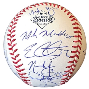 2023 Texas Rangers World Series Baseball - 23 Autogramme, inklusive Legende Legende Spieler