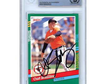 Curt Schilling Signed 1991 Donruss #556 Baltimore Orioles Beckett BAS Slabbed Auto
