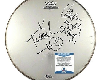 Naughty by Nature Signed Autographed 10 Inch Drumhead Hip Hop Horray Beckett Authentic Autograph Rap Hip Hop Legends Vinnie Rock and Treach