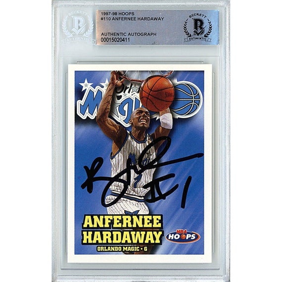 Orlando Magic Anfernee Penny Hardaway Autographed Gold Authentic