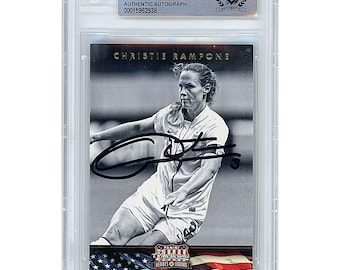 Christie Rampone Signed 2012 Panini Americana #75 Beckett BAS USWNT Team USA Auto - 3x Olympic Gold Medalist