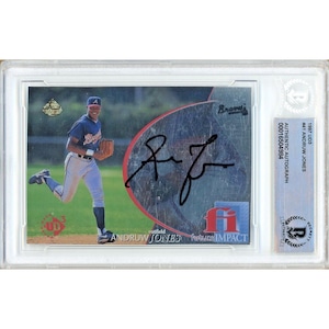 Andruw Jones Signed 1997 Upper Deck UD3 #41 Card – Beckett BAS Slabbed, Atlanta Braves, MLB HOF Autograph