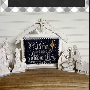 Let Us Adore Him - By Stitching with the Housewives - Cross Stitch Pattern