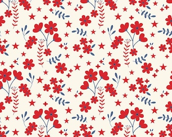 Wide Back Freedom Garden Ditsy Floral Multi-***Sold by the Yard***