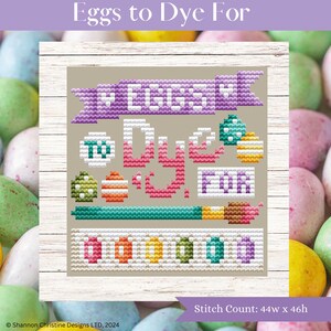 Eggs to Dye For - Cross Stitch Pattern by Shannon Christine Designs